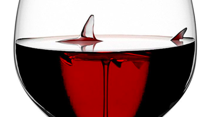 This Wine Glass Makes It Look Like A Tiny Shark Is Swimming In Your Drink