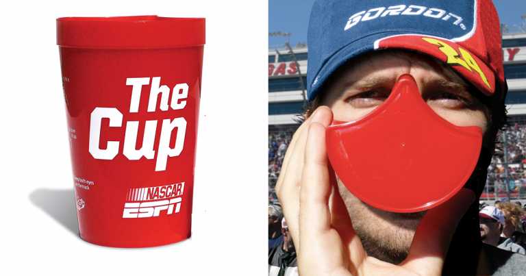 Clever NASCAR Plastic Cup Lets Fans Enjoy Their Drink Without Missing The Action