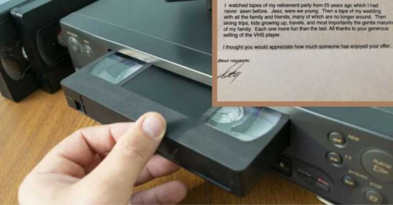 Man Receives Heartfelt “Thank You” After Selling VHS Player To Elderly eBay Shopper