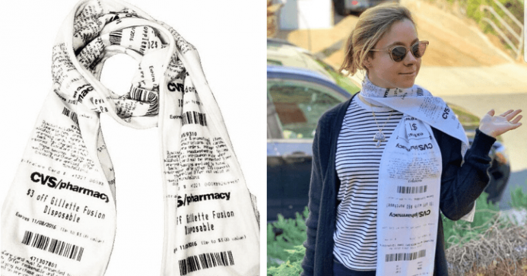 You Can Now Buy A Scarf That Looks Like A Really Long CVS Receipt