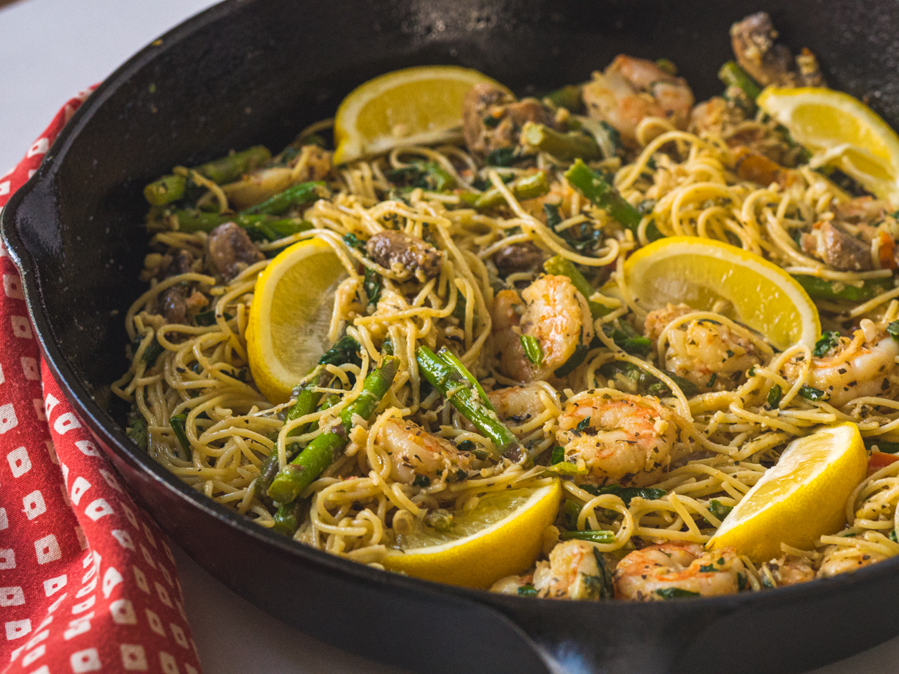 Shrimp Asparagus Angel Hair Pasta 12 Tomatoes