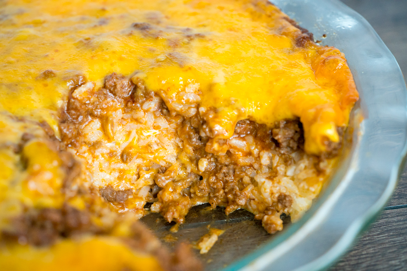 Taco Sour Cream Rice Bake