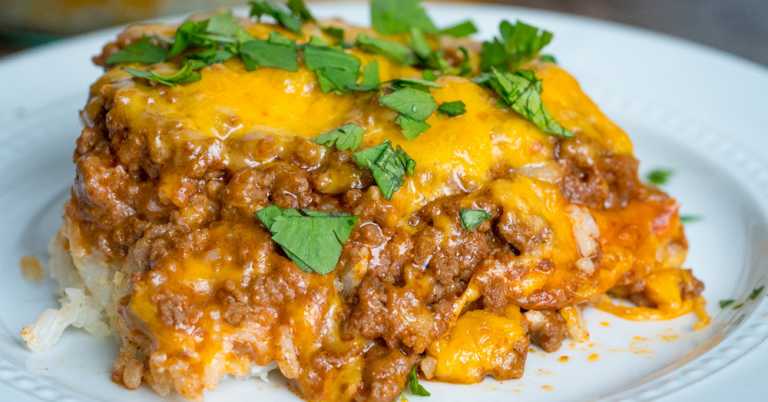 Taco Sour Cream Rice Bake