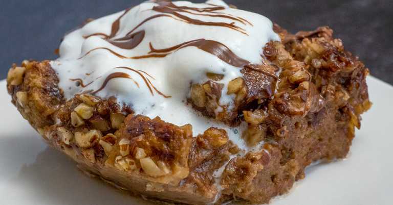Chocolate Hazelnut Bread Pudding