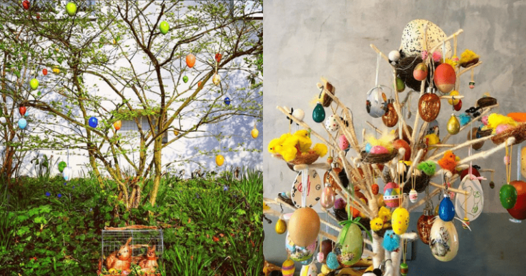 Decorating Trees And Bushes With Eggs Is A German Easter Tradition