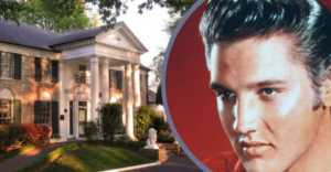 collage of Elvis Presley and Graceland