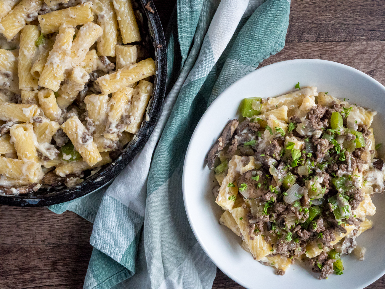 Philly Cheesesteak Pasta | 12 Tomatoes