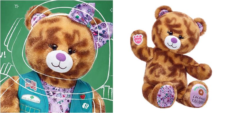 Build-A-Bear Is Selling A Coconut Caramel Girl Scout Cookie Bear That Smells Like Samoas
