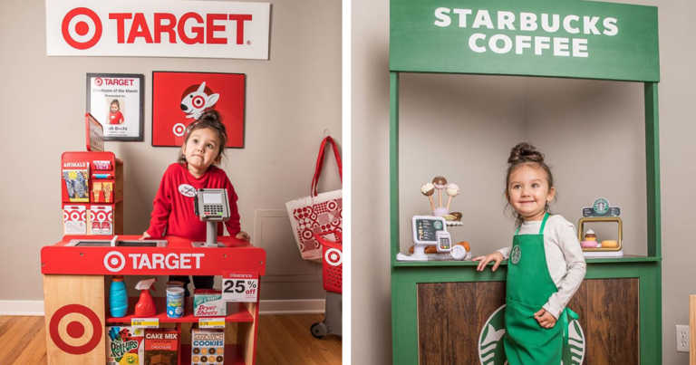 Mom Transforms Her Daughters Playroom Into Her Favorite Store: A Target With A Starbucks Inside