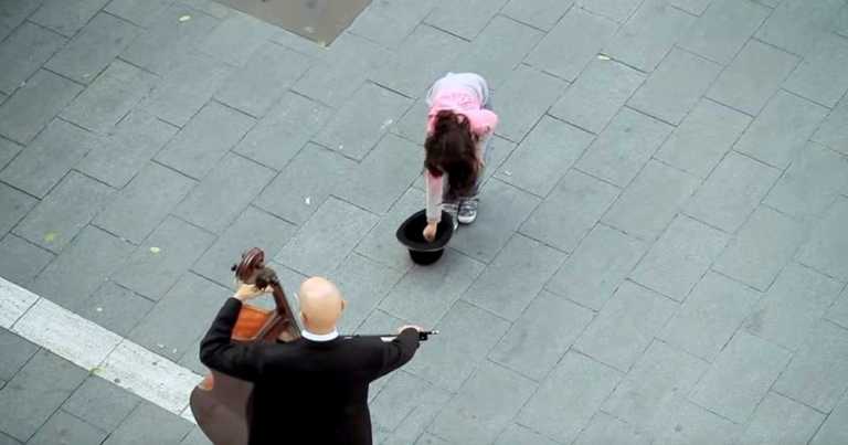 Little Girl’s Money In Hat Starts Chill-Inducing Flash Mob