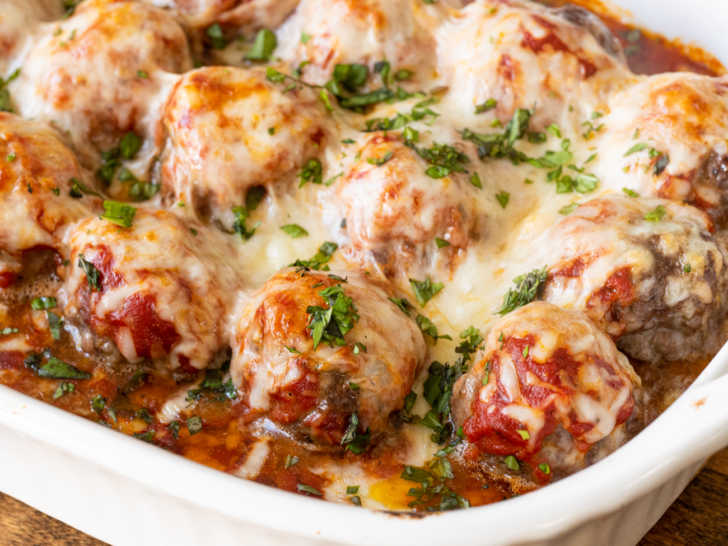 Easy, Cheesy Meatball Bake | 12 Tomatoes