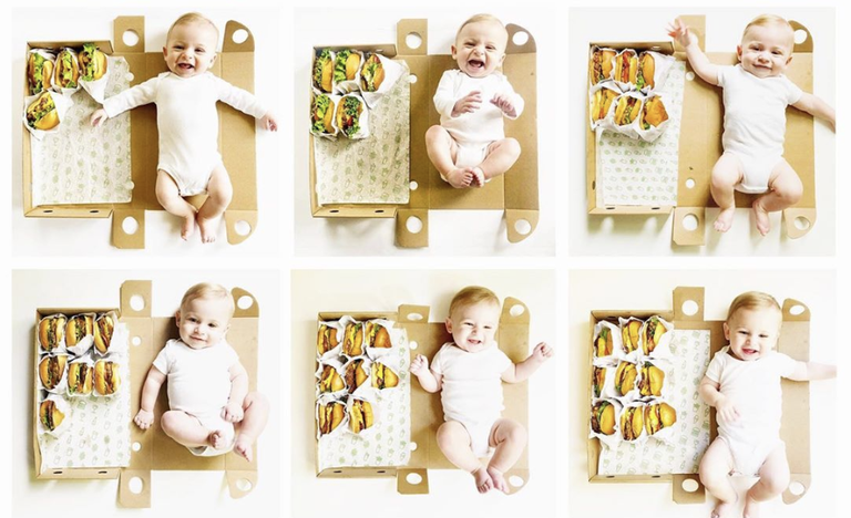 Mom Used Shake Shack Burgers For Her Baby’s Monthly Milestone Photos