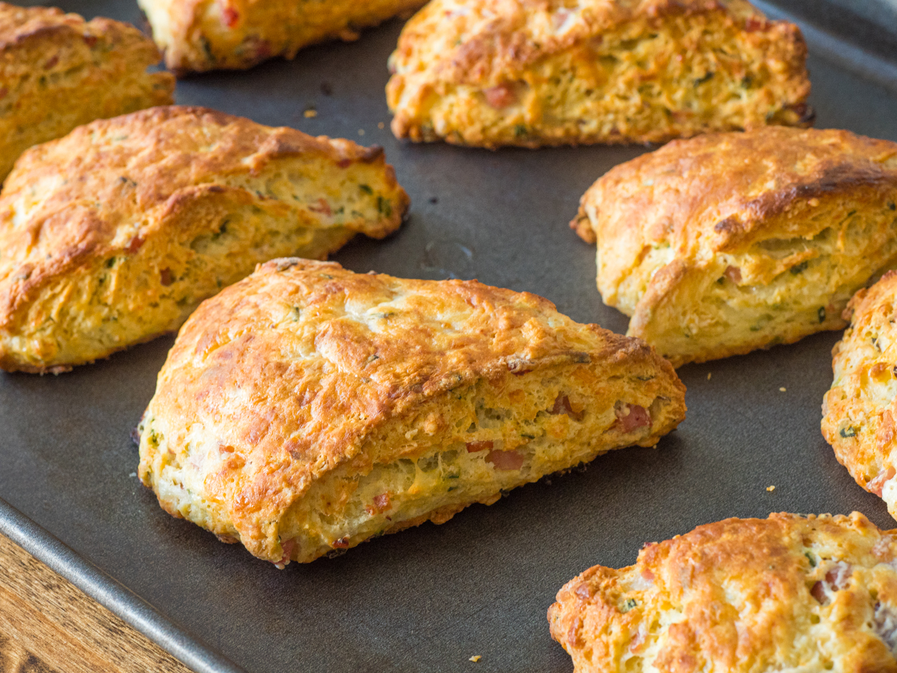 Savory Ham and Cheese Scones - Forks and Folly