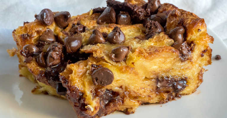 Chocolate Croissant Breakfast Bake