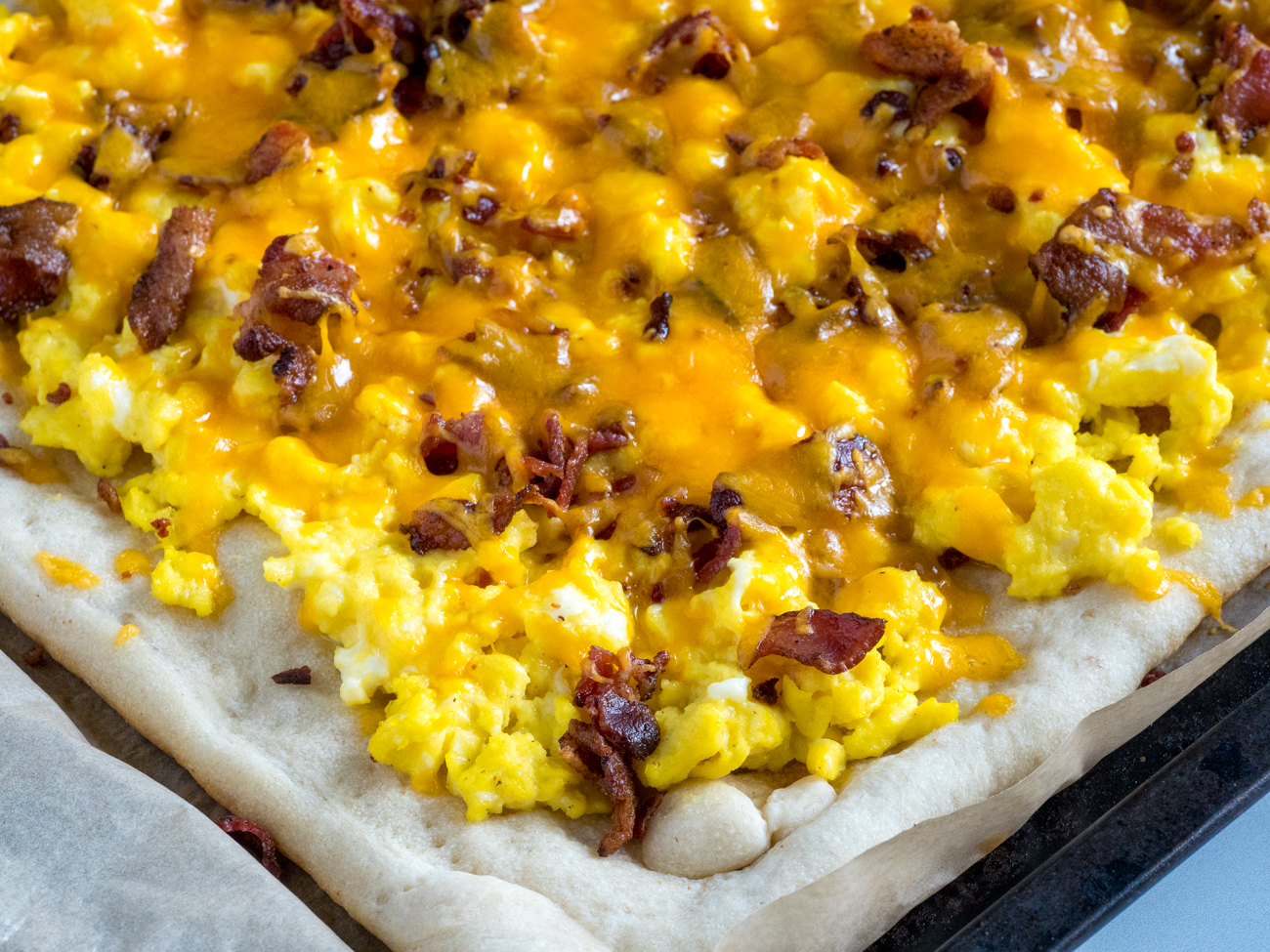 Pizza Sheet Pan Eggs - The Hangry Economist