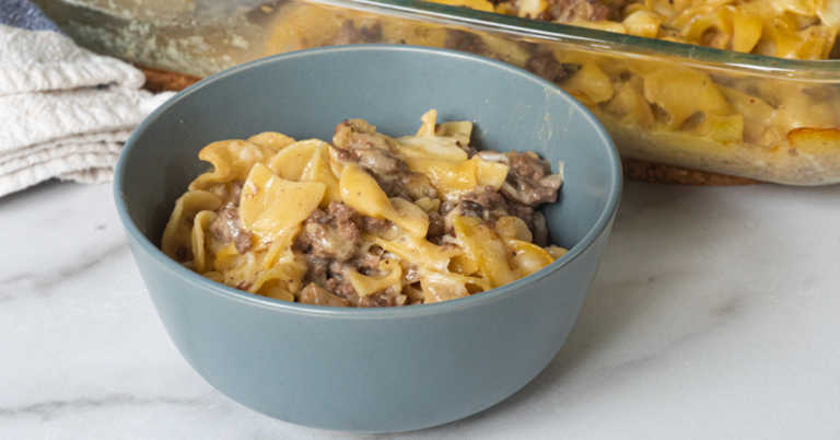 Ground Beef Stroganoff Casserole