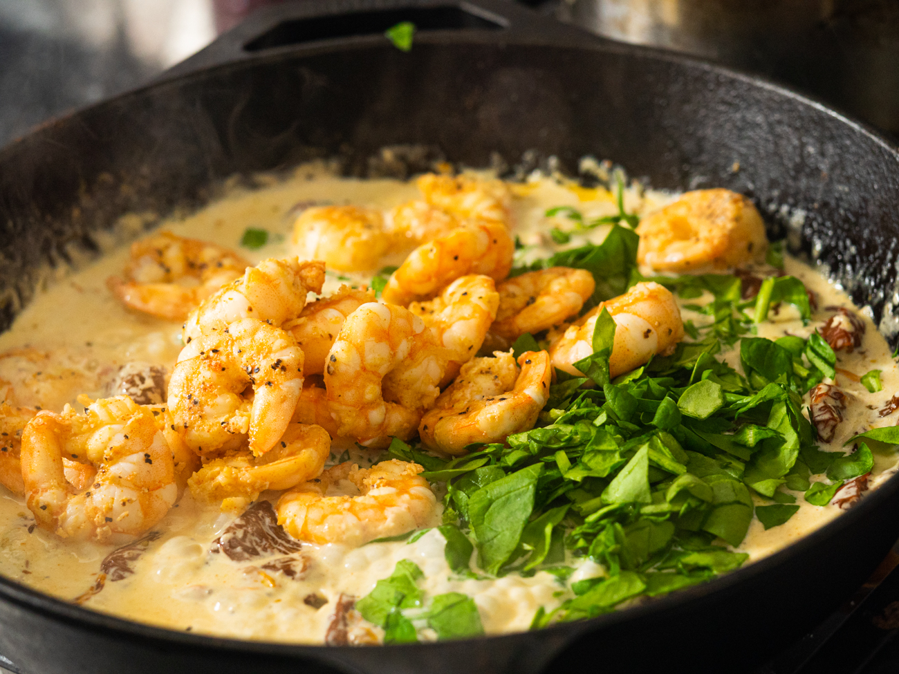 Easy Creamy Tuscan Shrimp Recipe • Salt & Lavender
