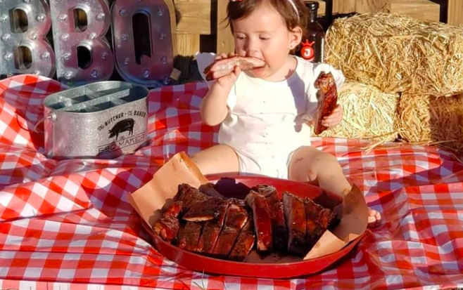 One-Year-Old Did A BBQ Rib ‘Smash’ Instead Of A Cake For Her Birthday