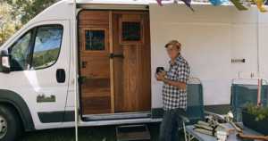 64-year-old lives in a custom campervan