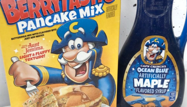 Cap’n Crunch To Release Ocean Blue Maple Syrup And Berrytastic Pancake Mix