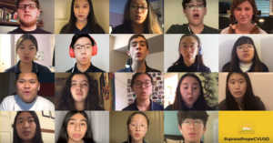 students perform choral concert via Zoom