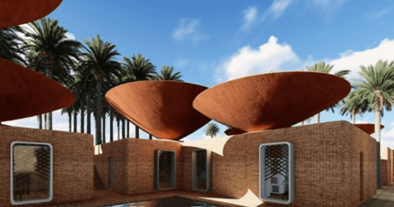 Houses Made With Rooftops Shaped Like Bowls Are Designed To Collect Rainwater During Summer