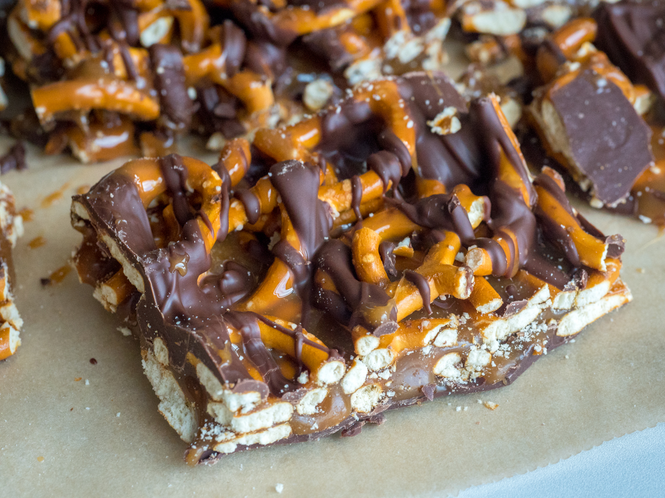 pretzel chocolate bars