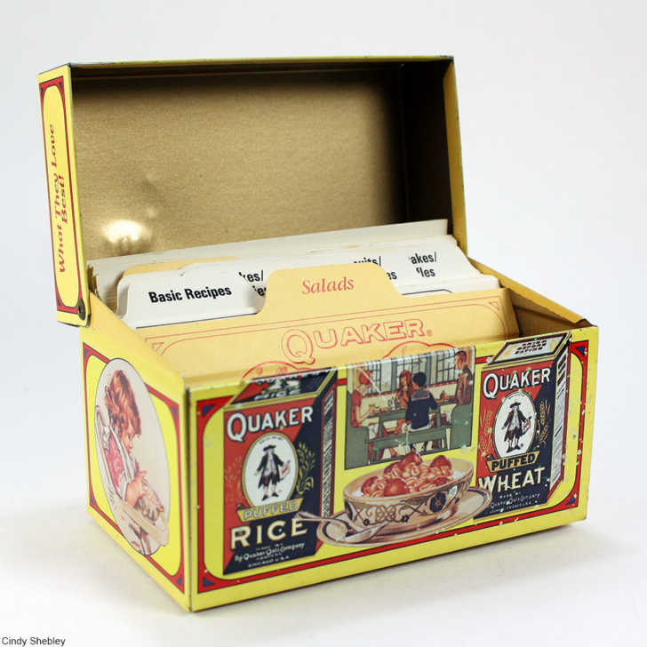 vintage Quaker oats recipe tin