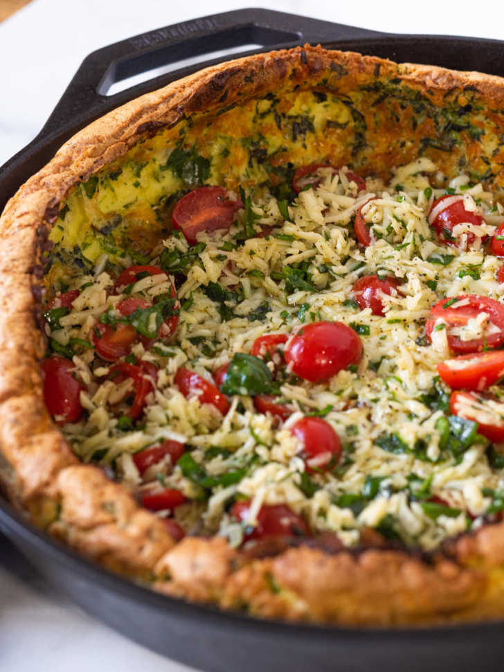 Caprese Salad Savory Dutch Baby