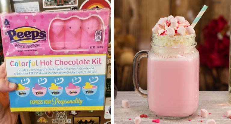 This Peeps Hot Chocolate Kit Will Turn Your Coco Pink For Easter