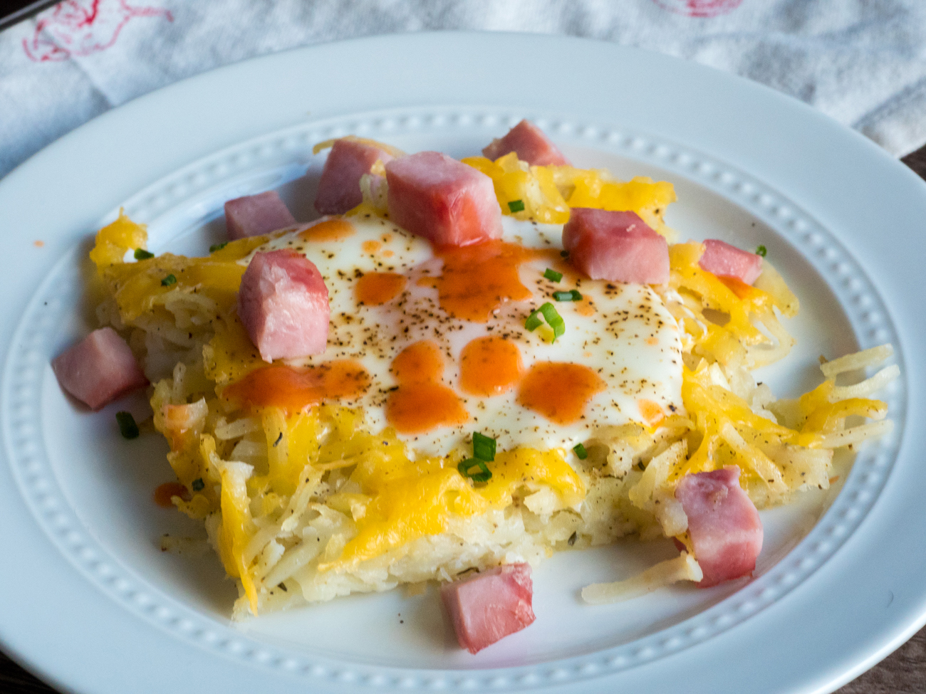 Sheet Pan Ham and Cheese Hashbrowns