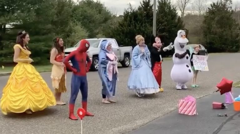 10-Year-Old Girl’s ‘Make-A-Wish’ Was Postponed So They Brought The Parade To Her Home