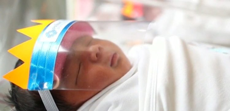 Hospitals In Thailand Are Outfitting Newborn Babies With Face Shields To Help Them Fend off Coronavirus