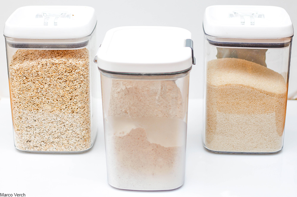 dry goods in airtight containers