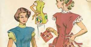 vintage apron sewing pattern