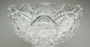 cut glass footed bowl from Meriden Cut Glass Company