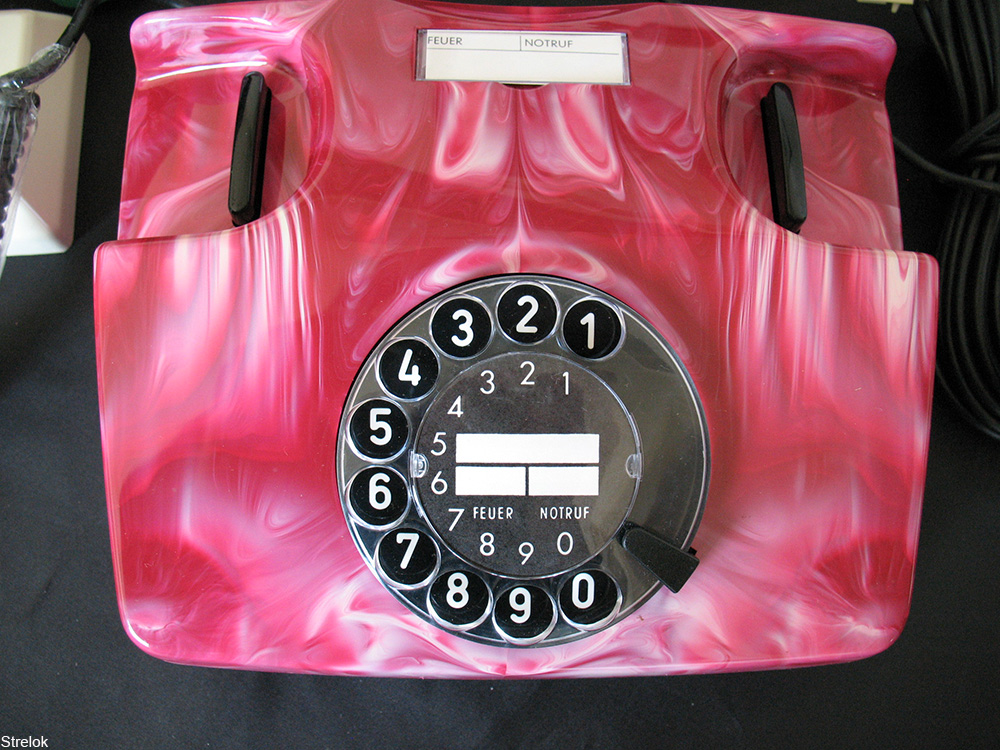 vintage marbleized telephone 