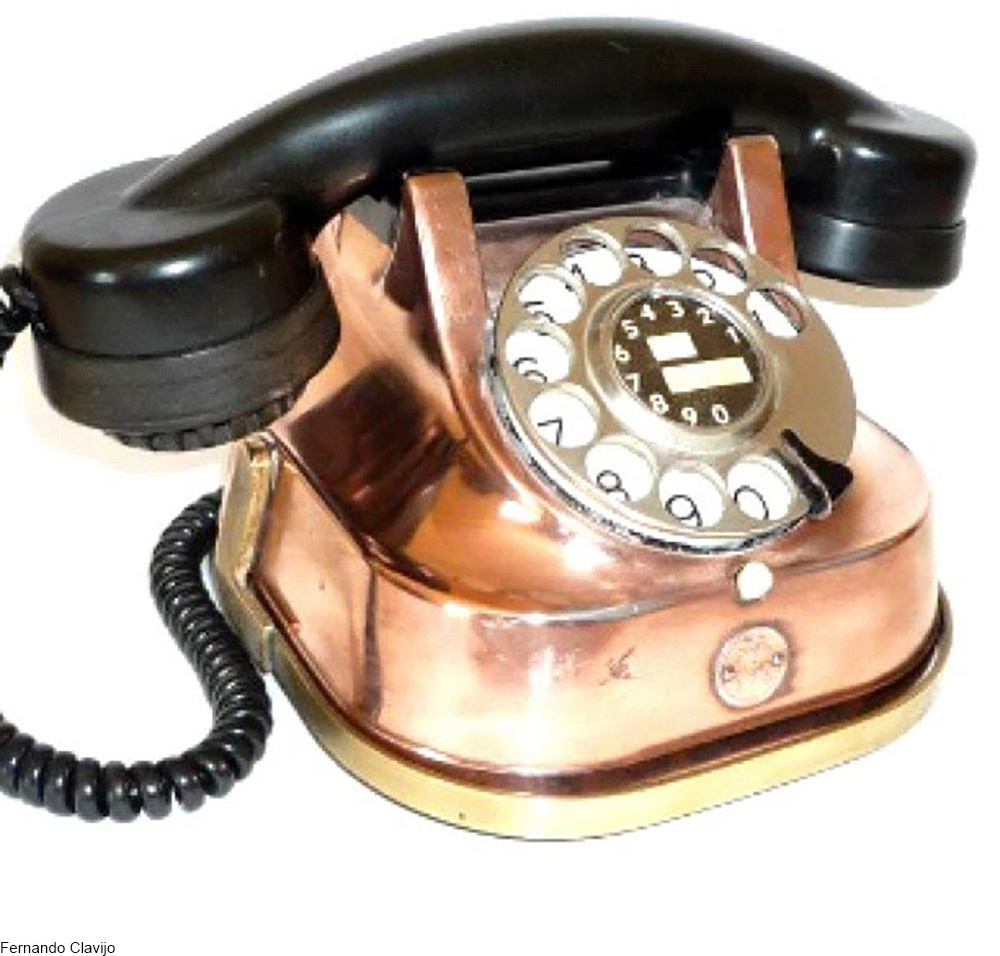 1950s mixed media telephone