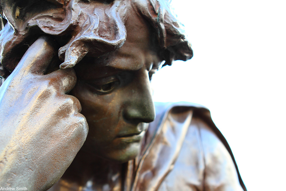 1888 statue of Hamlet at Stratford-Upon-Avon