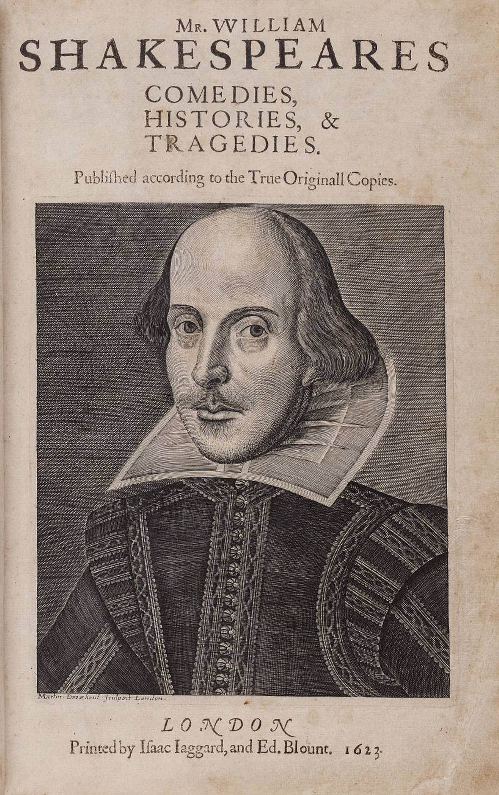 first folio of William Shakespeare's works