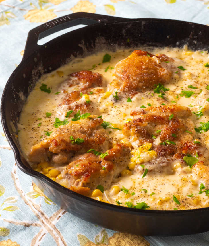 Creamed Corn Chicken Thighs 12 Tomatoes