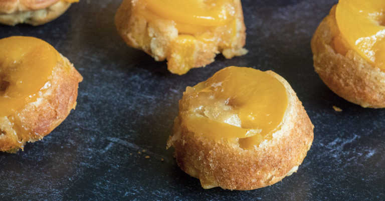Mini Peach Upside Down Cakes