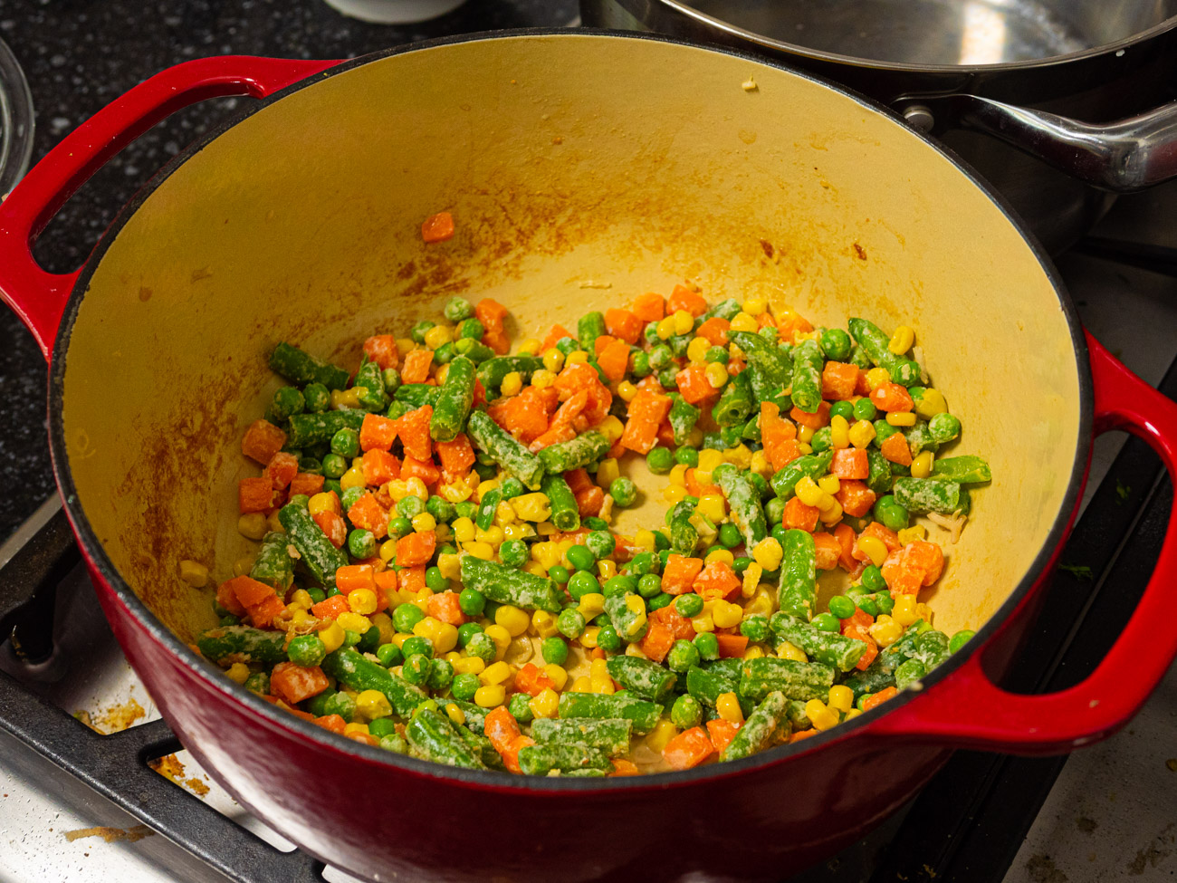 making Chicken Pot Pie Shepard's Pie