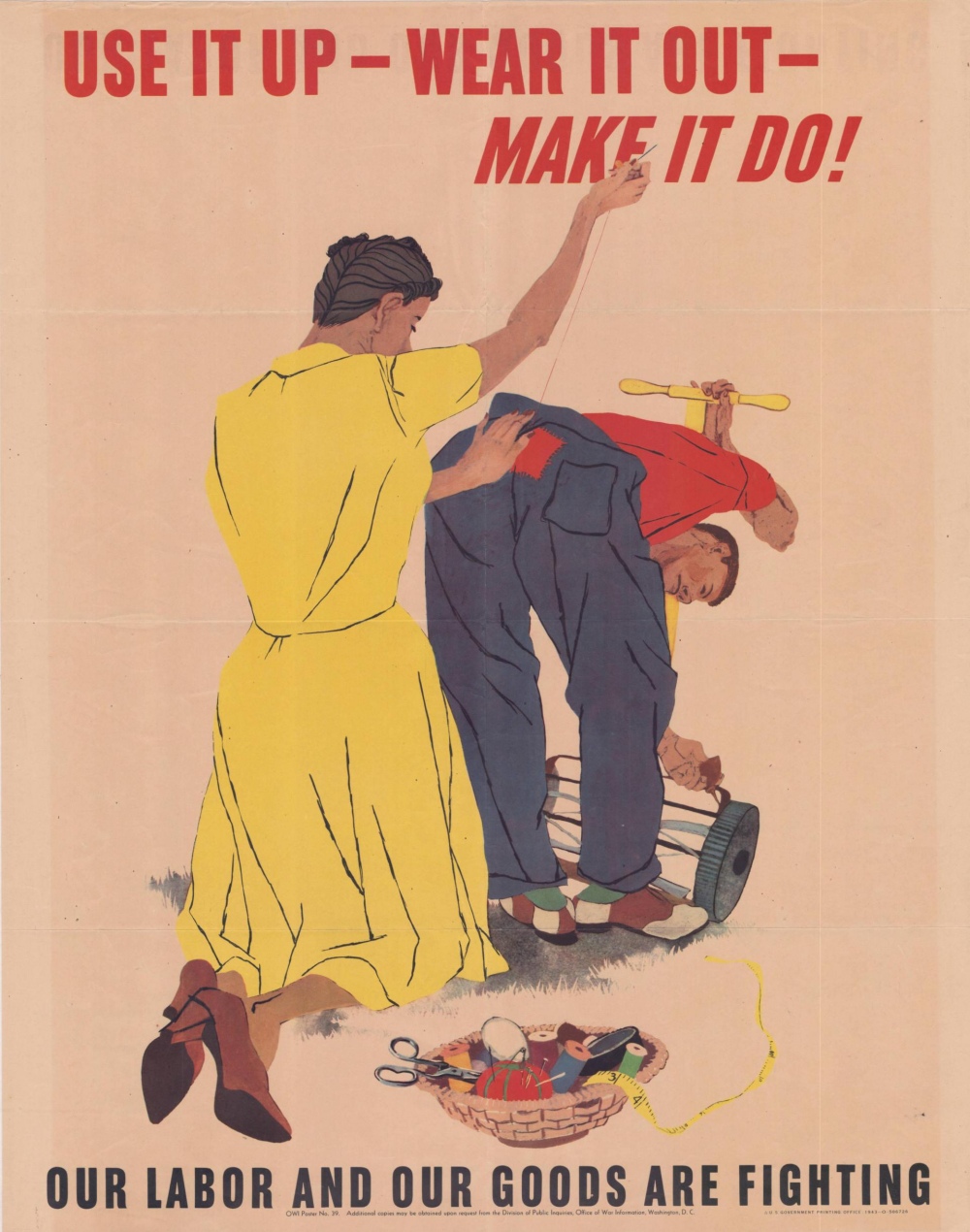 WWII poster on making the most of clothing