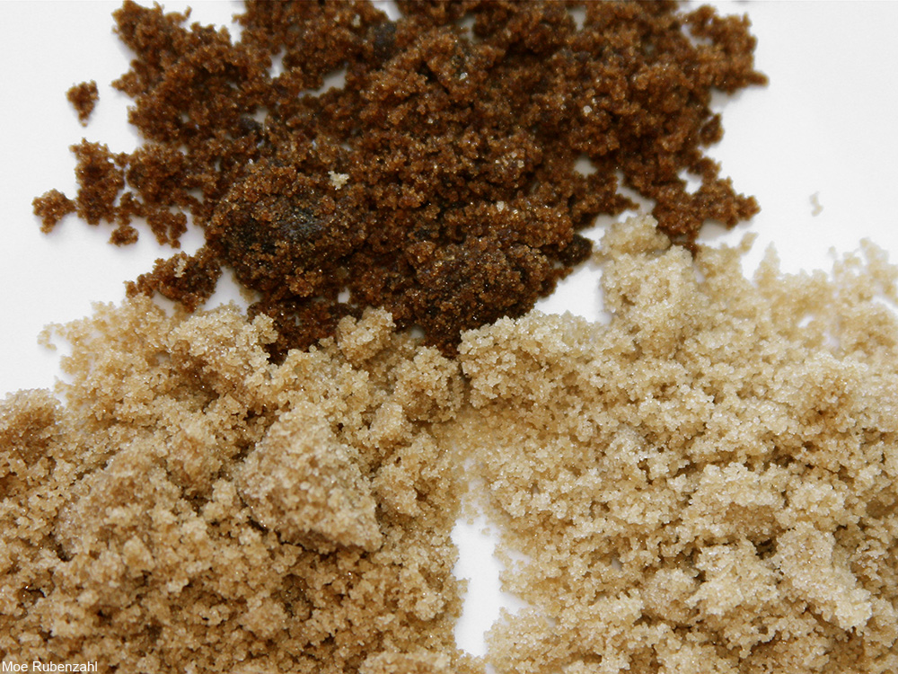 three types of brown sugar