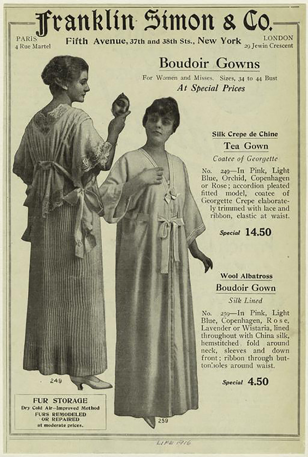 boudoir gowns from 1916