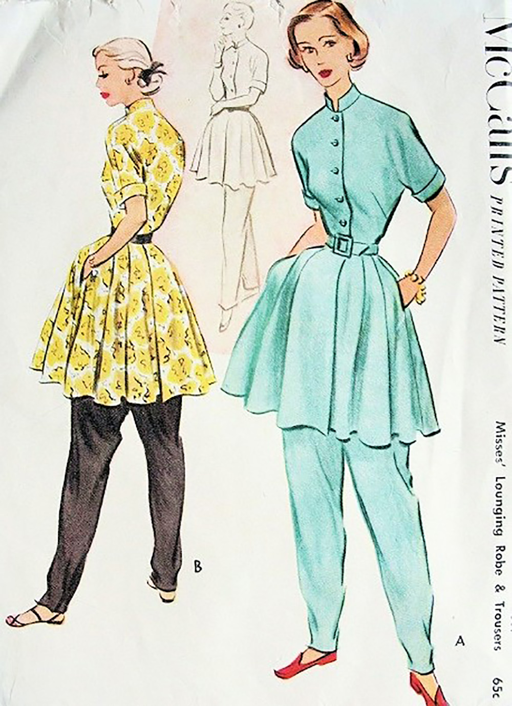 ladies loungewear sewing pattern from 1951