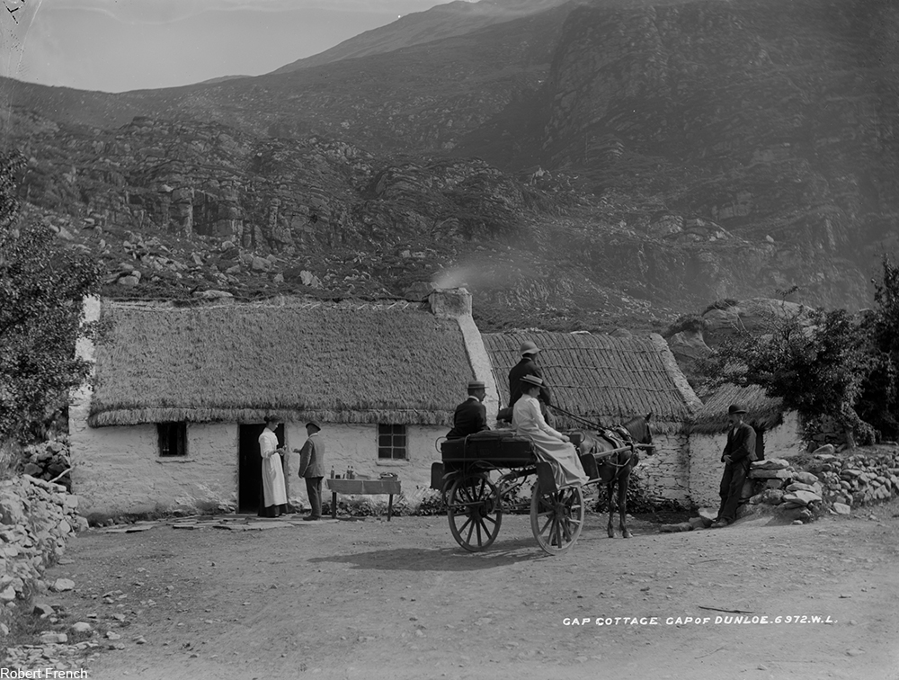 view of an Irish cottage in the 1860s