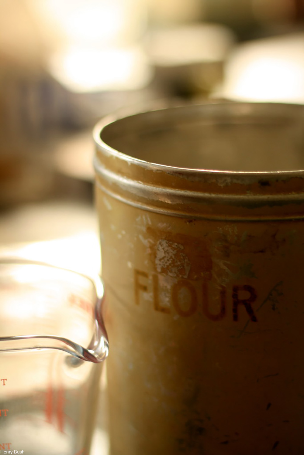 old fashioned flour canister