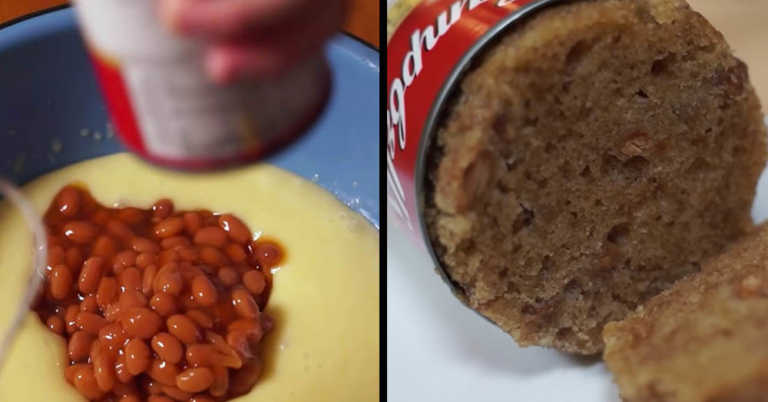 Pork & Beans Cake in a Can